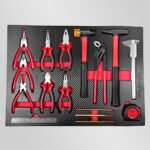 Brumann werkplaatswagen – 8 laden, 6 gevuld + zijkast + 2 momentsleutels – Image 13